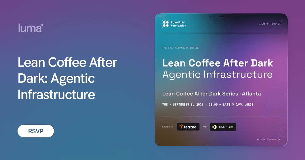 Lean Coffee After Dark: Agentic Infrastructure