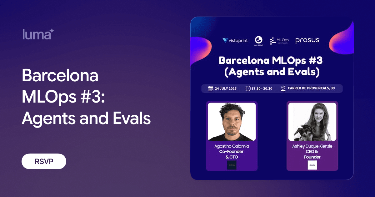 Barcelona MLOps 3: Agents and Evals
