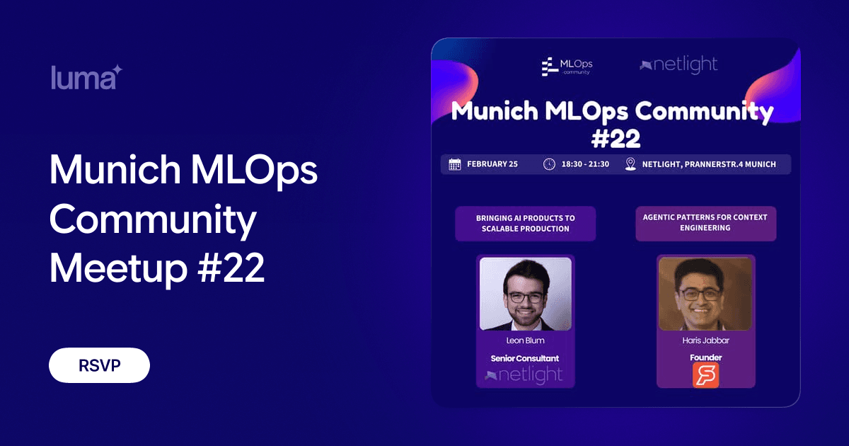 Munich MLOps Community Meetup 22