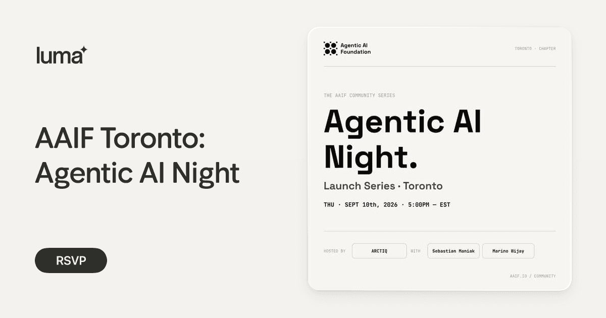 AAIF Toronto: Agentic AI Night