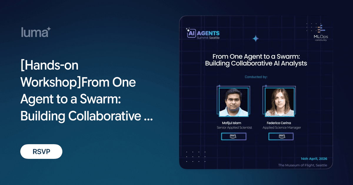 [Hands-on Workshop]From One Agent to a Swarm: Building Collaborative AI Analysts