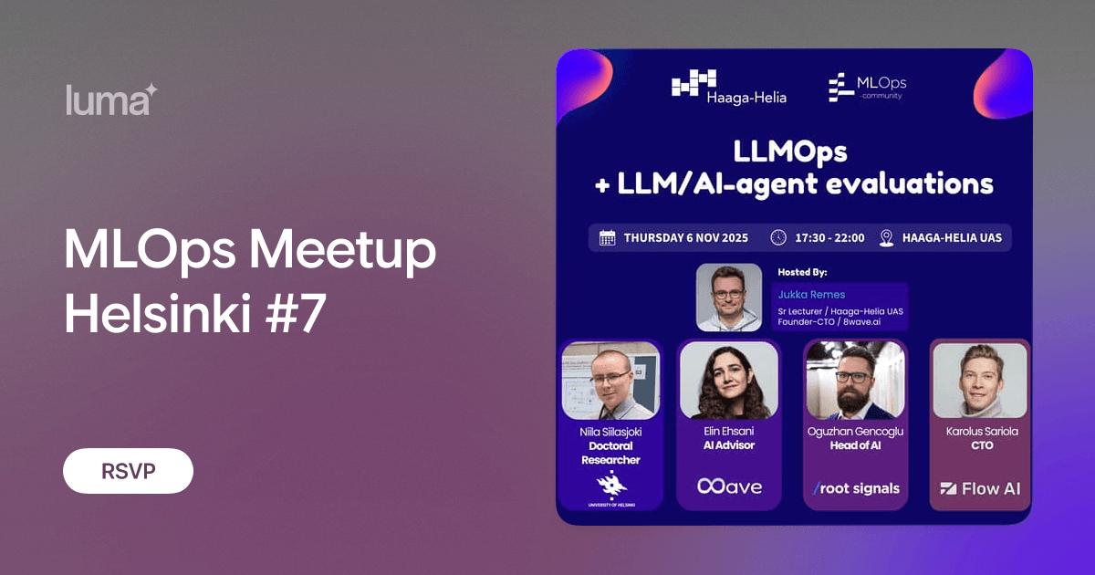 MLOps Meetup Helsinki 7