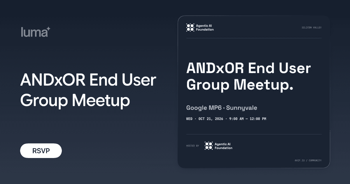 ANDxOR End User Group Meetup