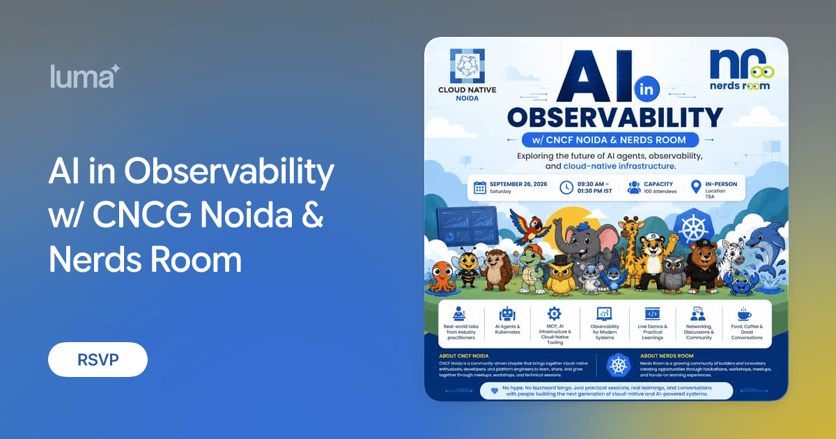 AI in Observability w/ CNCG Noida & Nerds Room