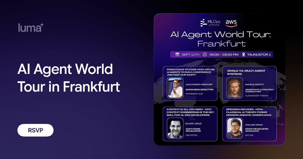 AI Agent World Tour in Frankfurt