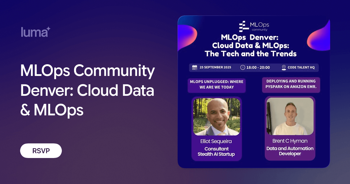 MLOps Community Denver: Cloud Data & MLOps
