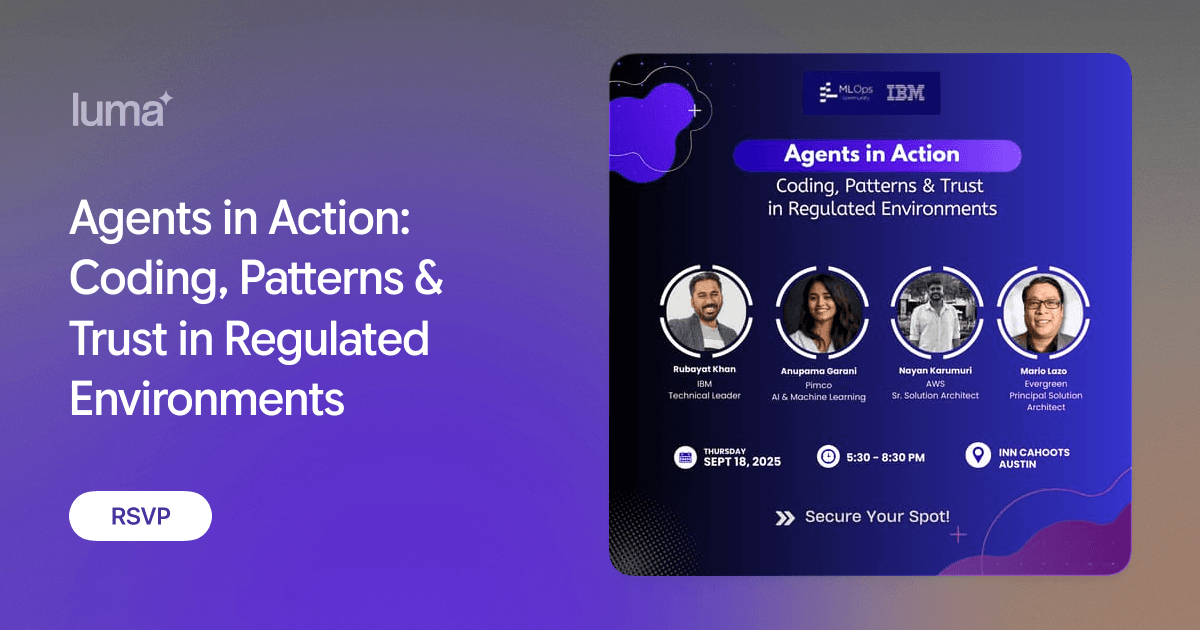 Agents in Action: Coding, Patterns & Trust in Regulated Environments