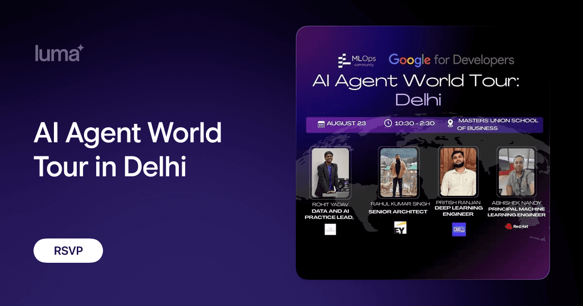AI Agent World Tour in Delhi